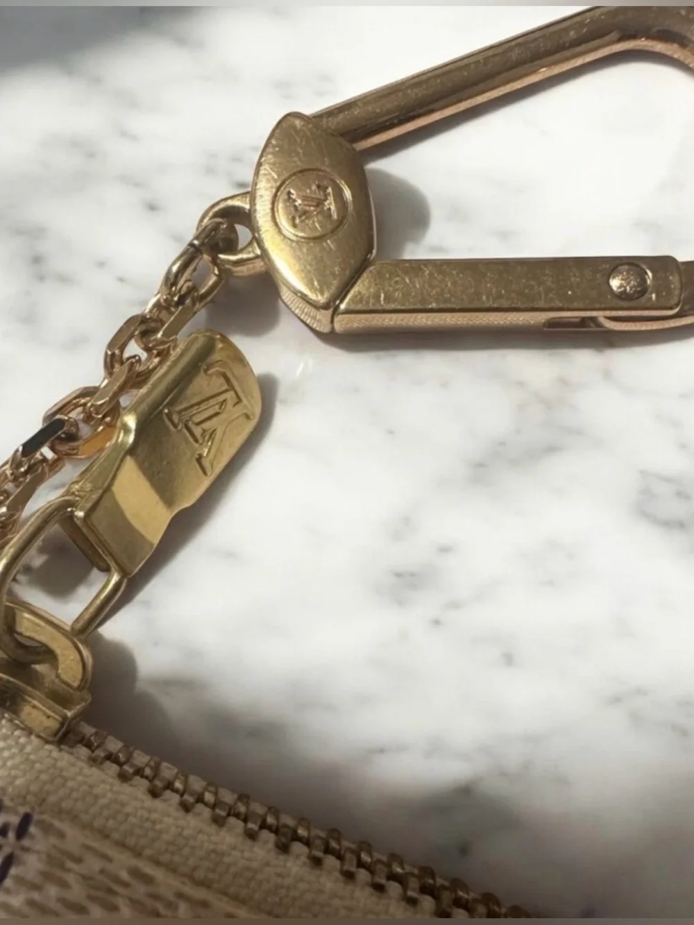 Louis Vuitton Key Pouch Damier Azur White/Blue